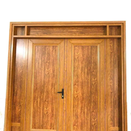 Mẫu cửa nhôm hiện đại giả gỗ