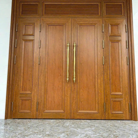 Cửa nhôm 2 cánh có tay cầm